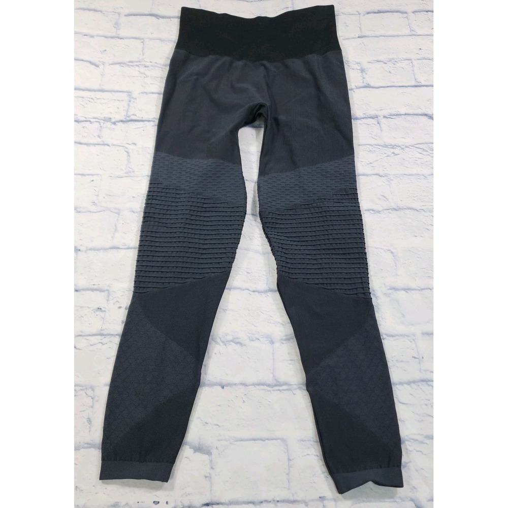 SPANX Leggings WOMENS SIZE XL Look At Me Now Moto Black Gray 50193R